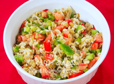 وصفة سلطة الأرز بالخضار من مطبخ حواء