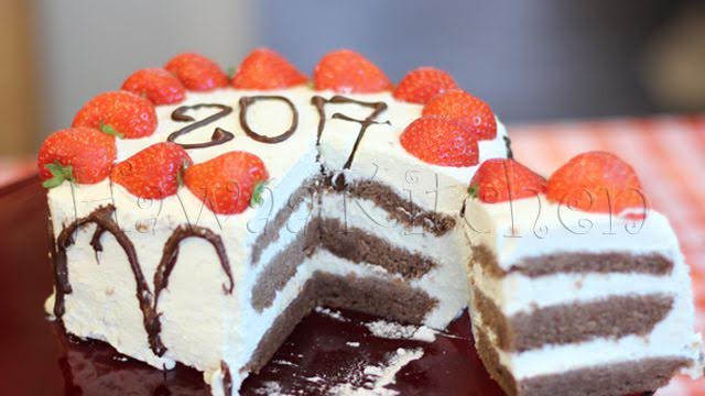 وصفة كيكة رأس السنة 2017 بدون بفرن من مطبخ حواء